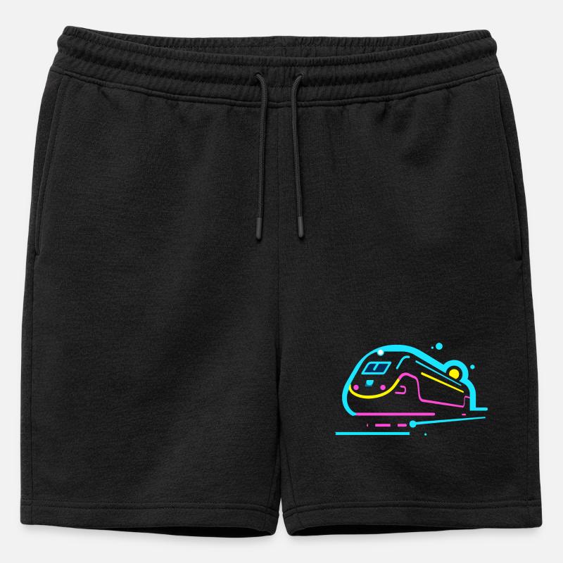 Zug Comic Look - Männer Premium Organic Sweatshorts - Schwarz