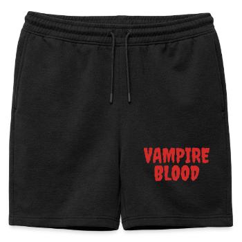 Vampire Blood Horror Typography Design - Mens' Premium Organic Sweatshorts - black - Front - AI Model Male 178 light (178cm)