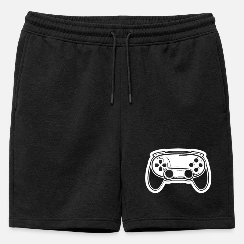 Video Game Controller Drawing - Mens' Premium Organic Sweatshorts - black