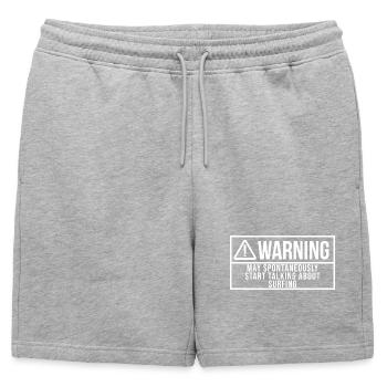 Surfen - Männer Premium Organic Sweatshorts - Grau meliert - Vorne - AI Model Male 178 light (178cm)