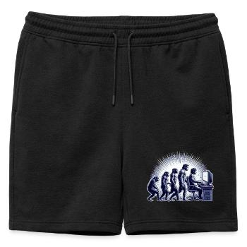 GAMING EVOLUTION - Mens' Premium Organic Sweatshorts - black - Front - AI Model Male 178 light (178cm)