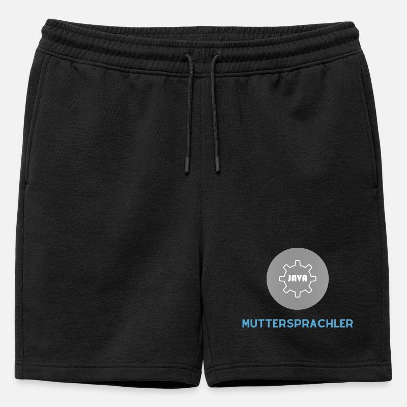 Muttersprachler: JavaScript Edition - Männer Premium Organic Sweatshorts - Schwarz