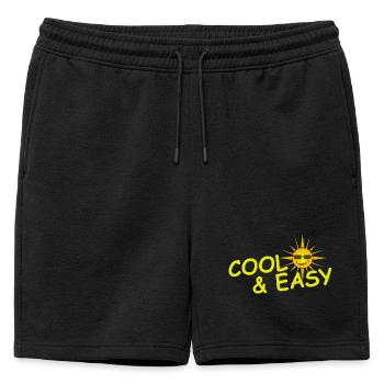 COOL ET FACILE - Short de survêtement homme premium - noir - Devant - AI Model Male 178 light (178cm)