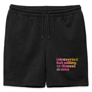 Drame Drame Drame - Short de survêtement homme premium - noir - Devant - AI Model Male 178 light (178cm)