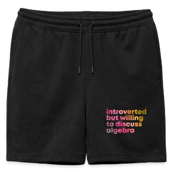 Algèbre Algèbre - Short de survêtement homme premium - noir - Devant - AI Model Male 178 light (178cm)