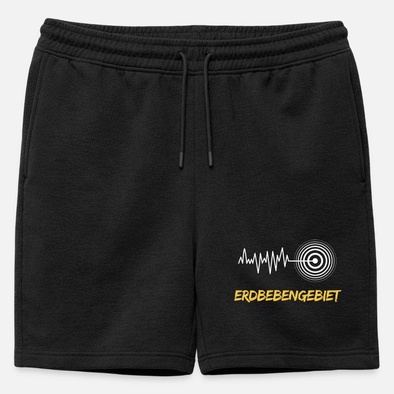 Erdbebengebiet Bewusstsein - Männer Premium Organic Sweatshorts - Schwarz