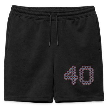 40. 40 ANS. 40e ANNIVERSAIRE. ANNIVERSAIRE 40 ANS. - Short de survêtement homme premium - noir - Devant - AI Model Male 178 light (178cm)