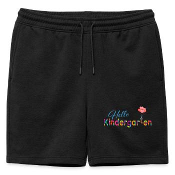 Bonjour la maternelle - Short de survêtement homme premium - noir - Devant - AI Model Male 178 light (178cm)