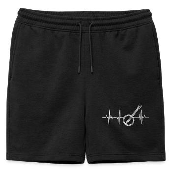 Battement de cœur du banjo - Short de survêtement homme premium - noir - Devant - AI Model Male 178 light (178cm)