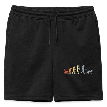 Berger allemand propriétaire Evolution - Short de survêtement homme premium - noir - Devant - AI Model Male 178 light (178cm)