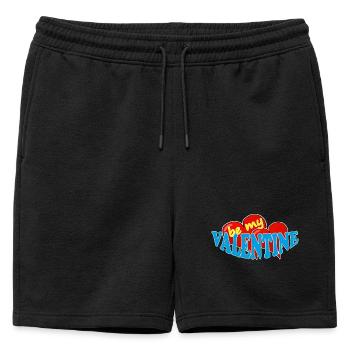 Valentine - Mens' Premium Organic Sweatshorts - black - Front - AI Model Male 178 light (178cm)