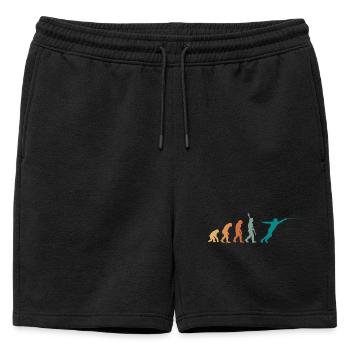 Evolution Escrime Retro - Short de survêtement homme premium - noir - Devant - AI Model Male 178 light (178cm)