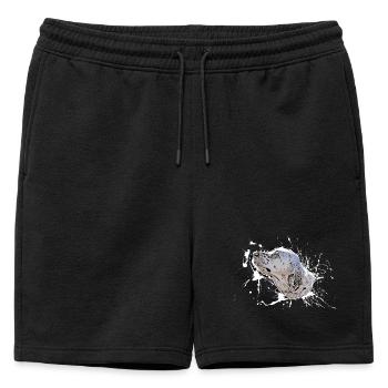 Chien - Short de survêtement homme premium - noir - Devant - AI Model Male 178 light (178cm)