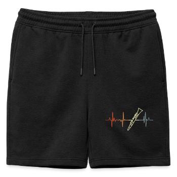 J’adore les clarinettes - Short de survêtement homme premium - noir - Devant - AI Model Male 178 light (178cm)