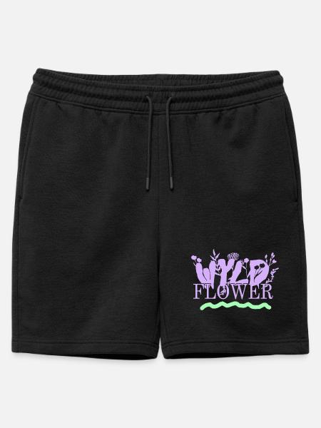 Wyld Flower – Boho Vibes - Männer Premium Organic Sweatshorts - Schwarz