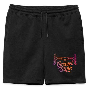 Style gravel - guidon de vélo de gravel rétro - Short de survêtement homme premium - noir - Devant - AI Model Male 178 light (178cm)