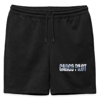 Pilote cargo DC-4 - Short de survêtement homme premium - noir - Devant - AI Model Male 178 light (178cm)