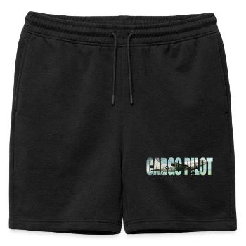 Pilote cargo C-46 - Short de survêtement homme premium - noir - Devant - AI Model Male 178 light (178cm)