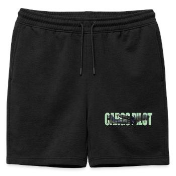Pilote cargo C-160 - Short de survêtement homme premium - noir - Devant - AI Model Male 178 light (178cm)