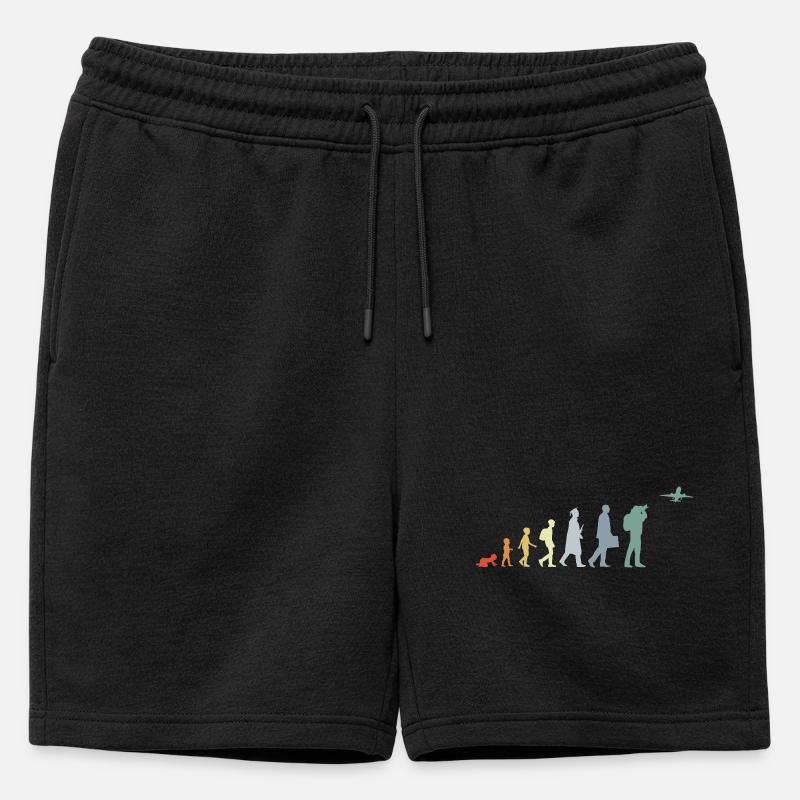 Airplane Observer Evolution - Mens' Premium Organic Sweatshorts - black