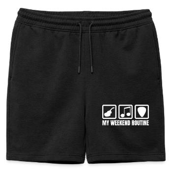 Week-end des guitaristes - Short de survêtement homme premium - noir - Devant - AI Model Male 178 light (178cm)