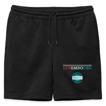 Drapeau du Luxembourg, fierté luxembourgeoise - Short de survêtement homme premium - noir - Devant - AI Model Male 178 light (178cm)