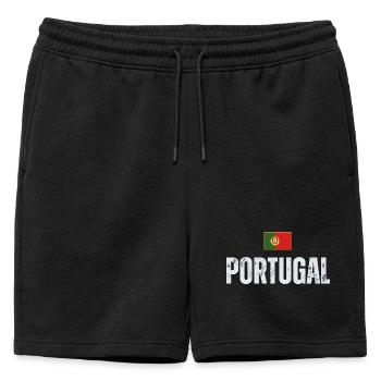 Drapeau portugais, fierté portugaise - Short de survêtement homme premium - noir - Devant - AI Model Male 178 light (178cm)