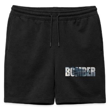 bombardier B-2 Spirit - Short de survêtement homme premium - noir - Devant - AI Model Male 178 light (178cm)