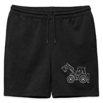 Excavatrice - Short de survêtement homme premium - noir - Devant - AI Model Male 178 light (178cm)