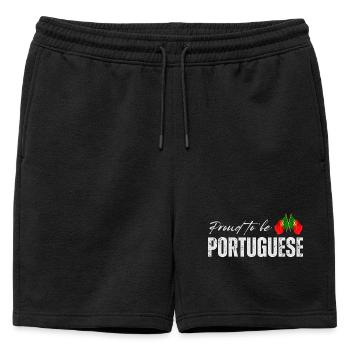 Portugais fier, j’adore le Portugal - Short de survêtement homme premium - noir - Devant - AI Model Male 178 light (178cm)