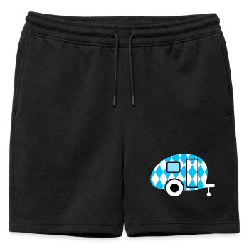 Caravane Caravane Bavière Camping Octobre Retro Fan - Short de survêtement homme premium - noir - Devant - AI Model Male 178 light (178cm)