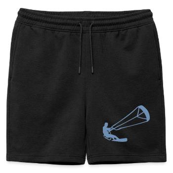 Kitesurfeur Silhouette Kiteboarding Adrenaline Sport - Short de survêtement homme premium - noir - Devant - AI Model Male 178 light (178cm)