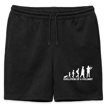 Formation d’un violoniste - Short de survêtement homme premium - noir - Devant - AI Model Male 178 light (178cm)