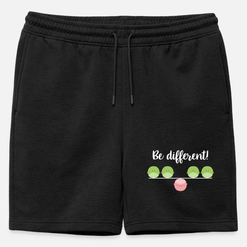 Be different! Sei einfach anders! - Männer Premium Organic Sweatshorts - Schwarz