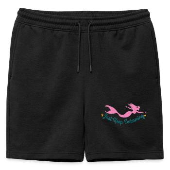 Underwater Mermaid with Motivational Quote - Mens' Premium Organic Sweatshorts - black - Front - AI Model Male 178 light (178cm)