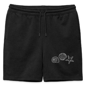 Coquillage, Étoile de mer, Escargot - blanc - Short de survêtement homme premium - noir - Devant - AI Model Male 178 light (178cm)