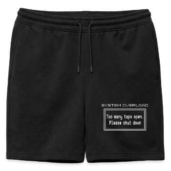 System Error Download Humor Design - Mens' Premium Organic Sweatshorts - black - Front - AI Model Male 178 light (178cm)
