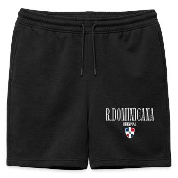 Original by Dominican Republic, Dominican pride - Mens' Premium Organic Sweatshorts - black - Front - AI Model Male 178 light (178cm)
