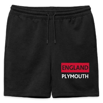 Angleterre, Plymouth, Aménagement du paysage côtier - Short de survêtement homme premium - noir - Devant - AI Model Male 178 light (178cm)