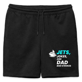 Blagues sur les Jets et coups de papa - Short de survêtement homme premium - noir - Devant - AI Model Male 178 light (178cm)