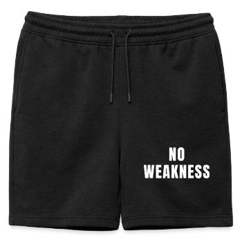 No Weakness Strength Power Mindset Success Growth - Mens' Premium Organic Sweatshorts - black - Front - AI Model Male 178 light (178cm)