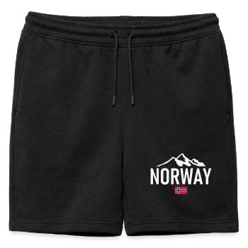 Norvège - Norvège - Norvège - Drapeau - Scandinavie - Short de survêtement homme premium - noir - Devant - AI Model Male 178 light (178cm)