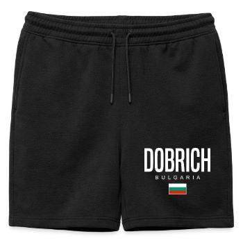 Dobrich Bulgarie - Short de survêtement homme premium - noir - Devant - AI Model Male 178 light (178cm)