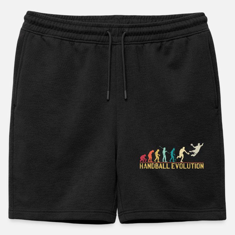 Handball Evolution Progression Design - Männer Premium Organic Sweatshorts - Schwarz