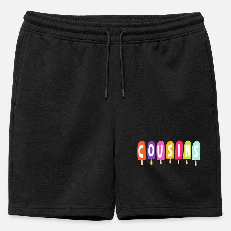Cousins – Popsicles - Mens' Premium Organic Sweatshorts - black