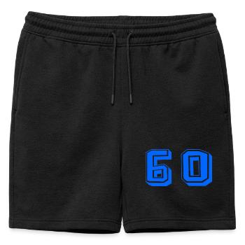 60. 60 YEARS. 60th ANNIVERSARY. 60TH BIRTHDAY. - Mens' Premium Organic Sweatshorts - black - Front - AI Model Male 178 light (178cm)