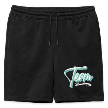 Équipe - Short de survêtement homme premium - noir - Devant - AI Model Male 178 light (178cm)