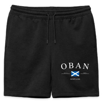 Oban, Écosse – Souvenirs et cadeaux de vacances - Short de survêtement homme premium - noir - Devant - AI Model Male 178 light (178cm)