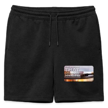 L’aiguille qui a changé ma vie - Short de survêtement homme premium - noir - Devant - AI Model Male 178 light (178cm)