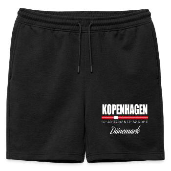 Copenhague - Short de survêtement homme premium - noir - Devant - AI Model Male 178 light (178cm)